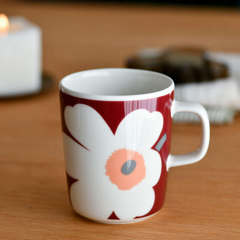【セール30％OFF】 マリメッコ マグカップ 250ml 2個セット ユフラ ウニッコ ピンク×レッド marimekko Juhla Unikkoのサムネイル