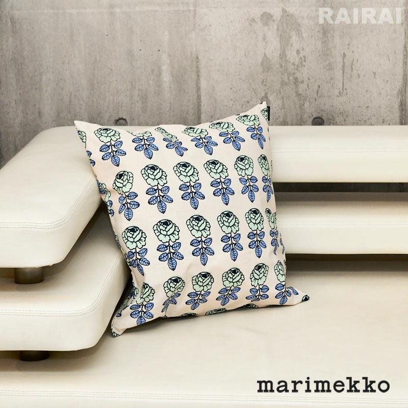 マリメッコ クッションカバー 45cm×45cm ヴィヒキルース ライトグリーン×コットン アジア限定 marimekko Vihkiruusu おしゃれ 大人気 送料無料のサムネイル