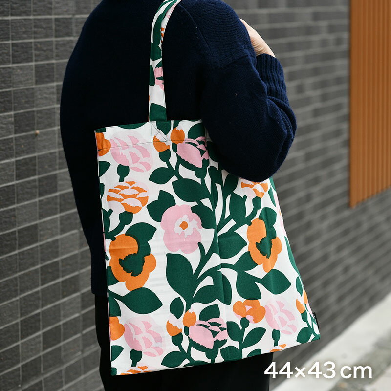 マリメッコ エコバッグ コンポッティ ホワイト×ブラック marimekko KOMPOTTI おしゃれ 人気のサムネイル