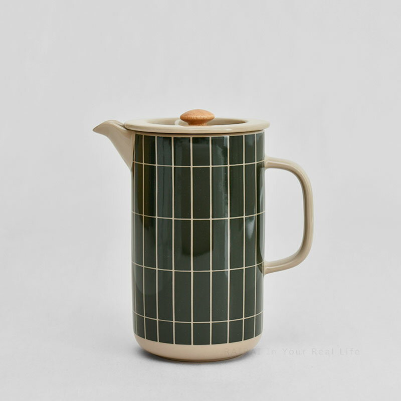 マリメッコ コーヒープレス ティイリスキヴィ テラ×ダークグリーン marimekko TIILISKIVI コーヒーメーカー コーヒーポット 送料無料のサムネイル