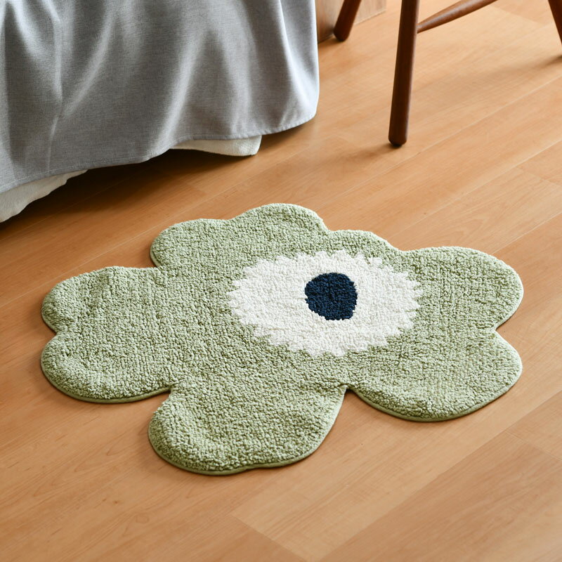 マリメッコ バスマット 73×74cm ウニッコ グリーン×ホワイト marimekko Unikko グリーン マット おしゃれ かわいい 送料無料のサムネイル