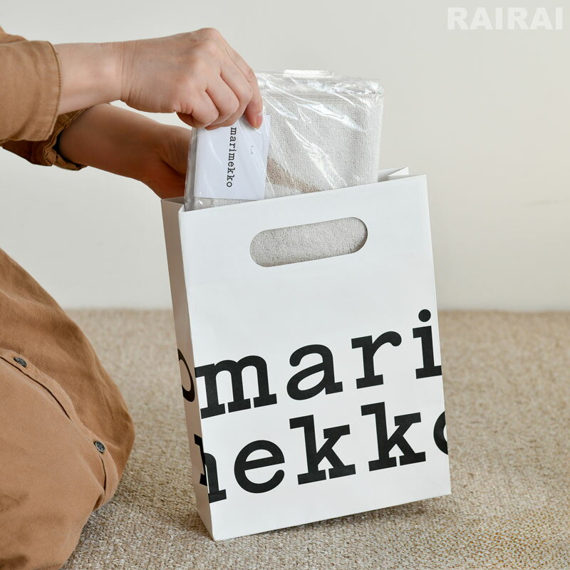 マリメッコ 公式 ショッパー ショッピングバッグ marimekko ロゴ ショップバッグ 紙袋 XS S M L ギフトバッグ