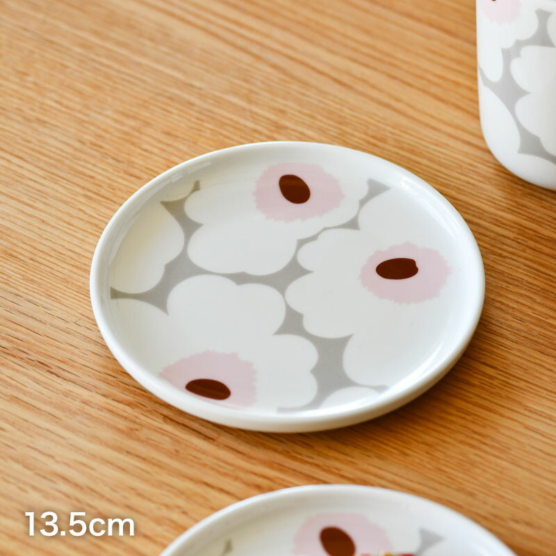 マリメッコ 日本限定 プレート 13.5cm ウニッコ ライトグレー×ピンク marimekko UNIKKO ライトグレー×バーガンディ おしゃれ かわいい くすみカラー ニュアンスカラー 人気 送料無料 _msfのサムネイル