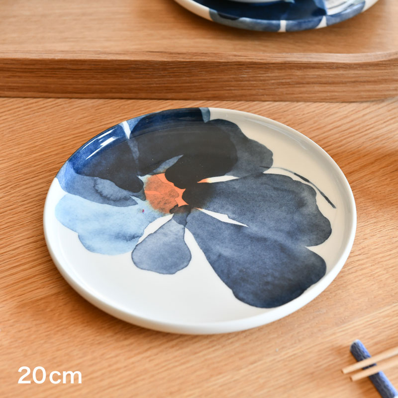 マリメッコ プレート 20cm シルトラ プータルハ ラシィマット ホワイト×ブラウン×ライトブルー ドット柄 日本限定 marimekko Siirtolapuutarha Rasymatto おしゃれ 人気のサムネイル