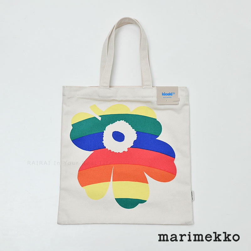 【セール30%OFF】 マリメッコ トートバッグ ウニッコ サテーンカーリ コットン×マルチカラー marimekko Unikko Huopakeltano Sateenkaari Kioski トート キオスキ 送料無料 _ss06evのサムネイル