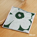 マリメッコ 日本限定 ミニタオル 26×26cm ウニッコ グリーン×ホワイト×ピンク marimekko UNIKKO おしゃれ かわいい 人気 ホワイト×ダ...