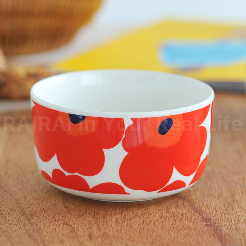 マリメッコ ボウル 500ml ウニッコ ホワイト×レッド marimekko UNIKKOのサムネイル