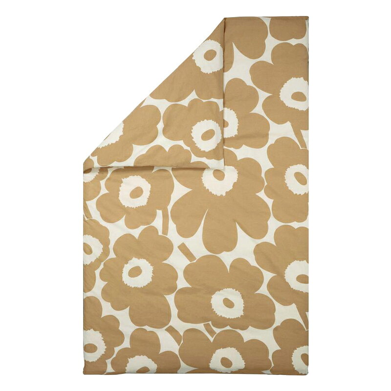 マリメッコ ウニッコ デュベカバー 掛け布団カバー (コットンヘンプ) 150×210cm ベージュ×コットン (82) marimekko UNIKKO