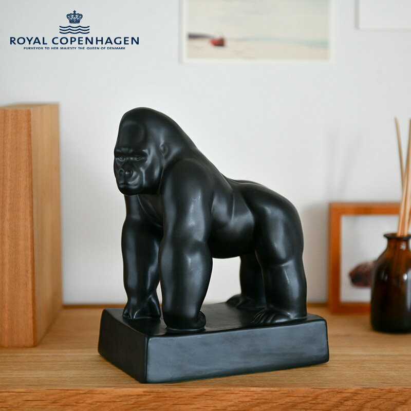 Rakuten - ロイヤル コペンハーゲン ゴリラ M スタンディング 20cm フィギュリン ROYAL COPENHAGEN Figurines 送料無料