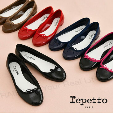 レペット repetto CENDRILLON BABY レインシューズ カラー4色 エナメル フラットパンプス リボン 定番モデル 靴 レディース