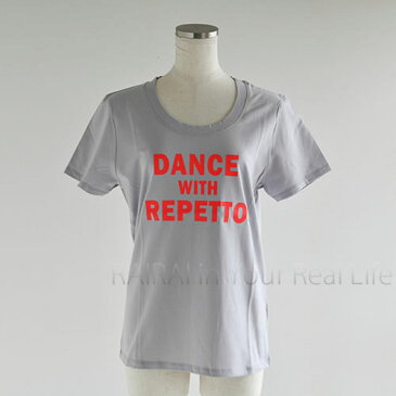 【セール40%OFF】レペット ロゴ半袖Tシャツ DANCE WITH REPETTO グレー (91) repetto [00481/S0481]_dp10 _lksl40