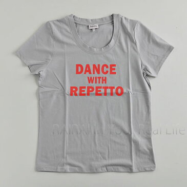 【セール40%OFF】レペット ロゴ半袖Tシャツ DANCE WITH REPETTO グレー (91) repetto [00481/S0481]_dp10 _lksl40