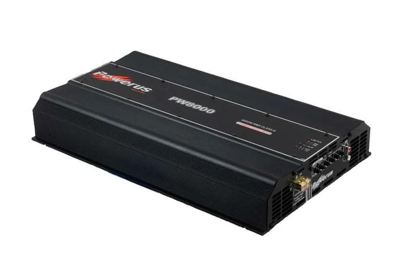 Powerus PW8000 1Ω 1チャンネルアンプ　カーオーディオアンプ 外向き