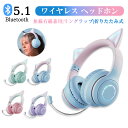 【P5倍＆クーポンで2880円★20時〜】猫耳ヘッドホン Bluetooth ワイヤレスヘッドホン マイク付き 可愛い ヘッドホン 猫耳 ワイヤレス ヘッドホン 子供用 大人 有線&無線 イヤホン オーバーイヤー 折りたたみ式 HiFi 高音質 密閉型 ヘッドセット 通話対応 iPhone