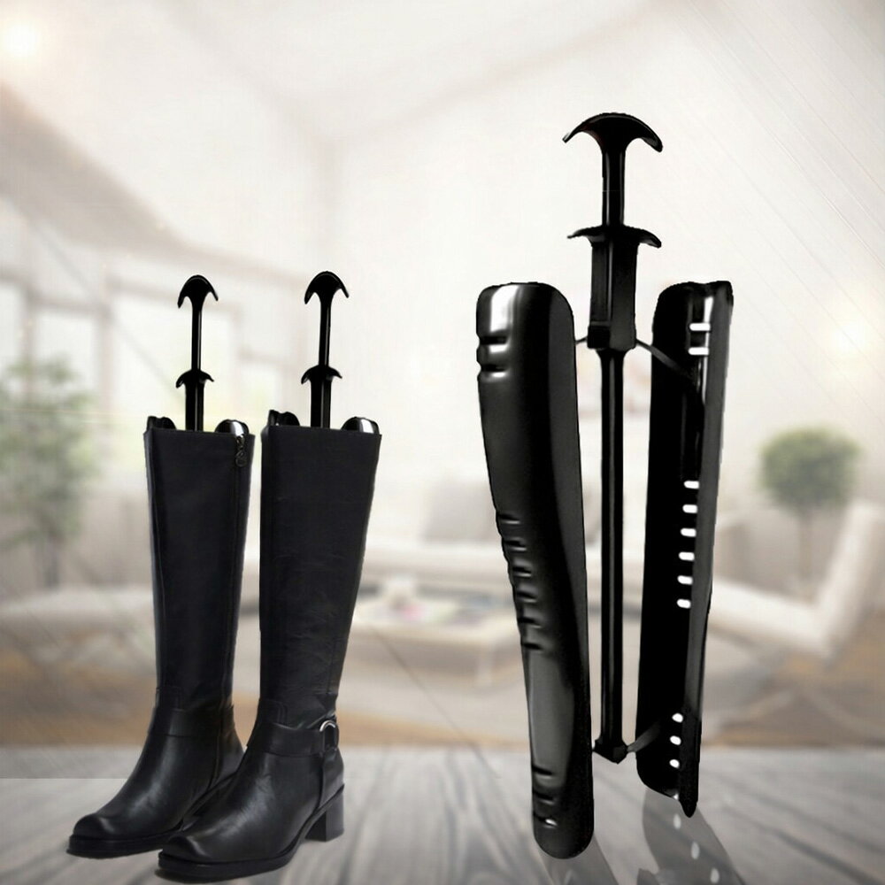 [シダーエイト] 型崩れ防止 ブーツ用シューキーパー プラスチック製 バネ式 シワが伸びて倒れない ロングブーツ ブーツスタンド 1足用 2個1セット ブーツスタンド