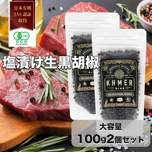 【30日限定ポイント10倍】塩漬け生胡椒 100g 2個 黒の衝撃 生胡椒 生コショウ カンポットペッパー フレッシュ 生粒胡椒 生粒コショウ 黒いダイヤモンド 有機 業務用調味料 ブラックペッパー 黒胡椒 生こしょう スパイス 大容量 行列のできる相談所 石原良純 CedarFarm