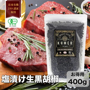 【30日限定ポイント10倍】カンポットペッパー 塩漬け生胡椒 400g 黒の衝撃 生コショウ フレッシュ 生粒胡椒 生粒コショウ 黒いダイヤモンド オーガニックスパイス ブラックペッパー 黒コショウ 黒胡椒 生胡椒の塩漬け 高級調味料 生こしょう 行列のできる相談所 石原良純