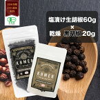 【マラソン限定ポイント10倍】塩漬け生胡椒 黒胡椒 生胡椒 60g 乾燥胡椒 20g 黒の衝撃 セット カンポットペッパー フレッシュ 生粒胡椒 生粒コショウ 黒いダイヤモンド ブラックペッパー 生コショウ 調味料 生こしょう スパイス 行列のできる相談所 石原良純 CedarFarm