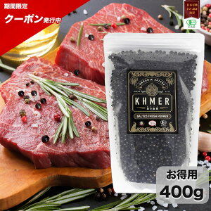 【30日~11/1までポイント10倍】 カンポットペッパー 塩漬け生胡椒 400g 黒の衝撃 生コショウ フレッシュ 生粒胡椒 粒こしょう ホール 黒いダイヤモンド オーガニックスパイス ブラックペッパー 黒コショウ 黒胡椒 生胡椒の塩漬け 高級調味料 生こしょう