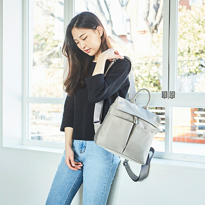 【10%OFFクーポン】リュック ithinkso DAY OFF BACKPACK リュック ナイロン 撥水加工 本革 レディース 大人 軽量 マザーズリュック マザーズバッグ かわいい おしゃれ リュックサック バックパック 小さい バッグ 小物 雑貨 レディースバッグ ユニセックス カジュアル