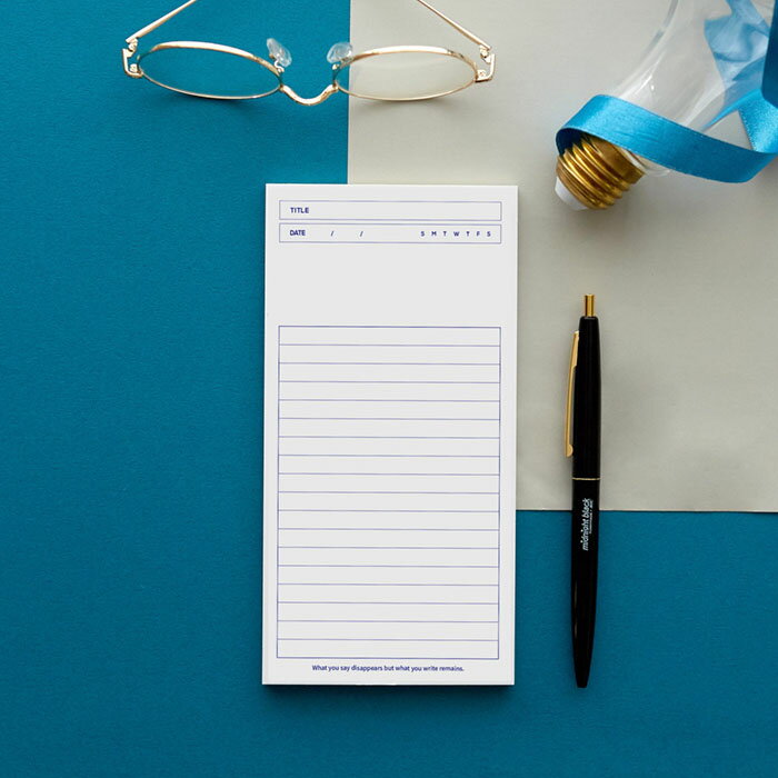 【10%OFFクーポン】Funnymade Hello, I am NOTE PAD - Handy ノート メモパッド メモ用紙 ラインノート ミニサイズ 文房具 事務用品 雑貨 文具 メモ帳 ナロー システム手帳 リフィル 縦開き 罫線 グリッド 方眼 コンパクト 小さい