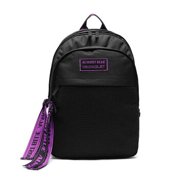 【50%OFFクーポン付】韓国風 韓国 可愛い モダン リュック ALMOST BLUE ALMOSTBLUE X UNIONOBJET ULTRA VIOLET BACKPACK 大容量 収納 デイバッグ 中学 高校 通学 高校生 女子 おしゃれ 大人 女子高生 通学リュック ユニセックス ノートパソコン スタイル バックパッ