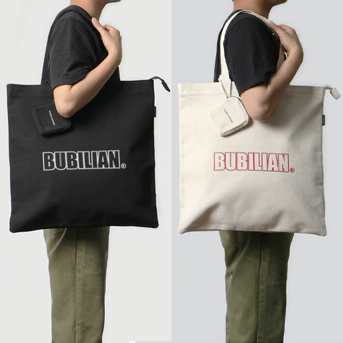 エコバッグBubilian Big Eco Bagショルダーバッグ トートバッグ デイリー 通勤 通学 マザーズバッグ ママバッグ レディース 鞄 肩掛け 肩がけ 軽量 横 ポケット 布 柄 無地 収納