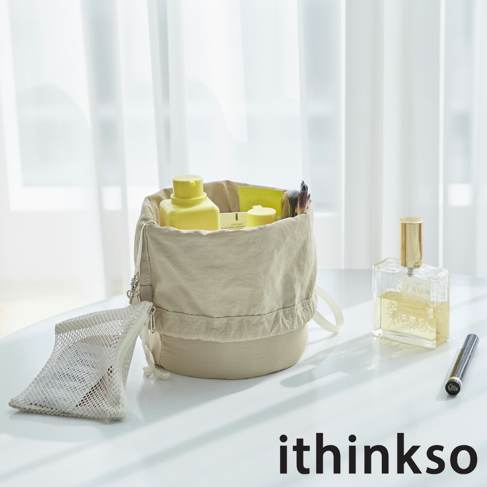 【10%OFFクーポン】化粧ポーチ 縦ポーチ コスメポーチ メイクポーチ ithinkso BUCKET POUCH ポーチ シンプル 旅行 機能的 小物入れ 化粧道具 そのまま 便利 コンパクト ボックス
