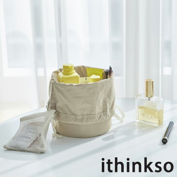 【10%OFFクーポン】化粧ポーチ 縦ポーチ コスメポーチ メイクポーチ ithinkso BUCKET POUCH ポーチ シンプル 旅行 機能的 小物入れ 化粧道具 そのまま 便利 コンパクト ボックス