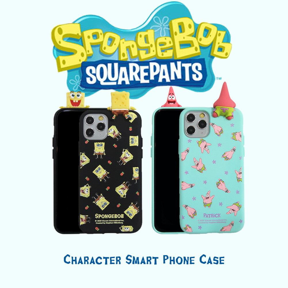 【並行輸入品】スマホケース SpongeBob Figure Color Jelly Case iphone xs iphone8 iphone SE (第2世代) iPhone11 iPhone 12ケース スポンジ ボブ パトリック フィギュア付き ソフトケース かわいい ユニーク 立体 キャラクター 韓国 おしゃれ