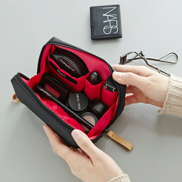 化粧ポーチ コスメポーチ メイクポーチ メイクケース ithinkso BELL MAKE-UP POUCH バニティバッグ ポーチ コスメバッグ ファスナー シンプル 旅行 機能的 小物入れ 化粧道具