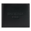 バレンシアガ 財布（メンズ） バレンシアガ BALENCIAGA 2024春夏 メンズ DUTY FREE スクエア フォールデッドウォレット財布【ブラック 】【送料無料】【正規品】