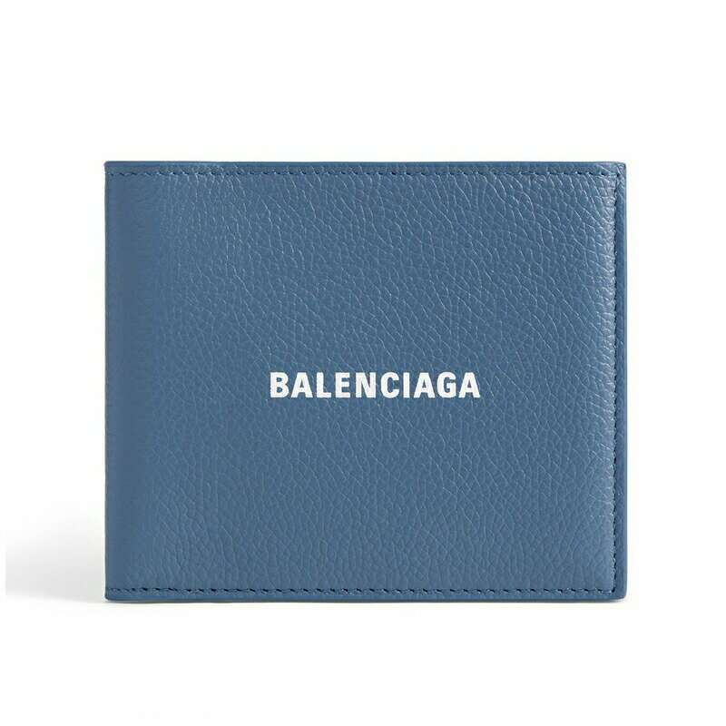バレンシアガ 財布（メンズ） バレンシアガ BALENCIAGA 2024春夏 メンズ CASH スクエア フォールド ウォレット財布【ブルー 】【送料無料】【正規品】
