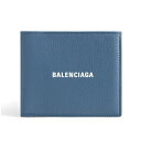 バレンシアガ 財布（メンズ） バレンシアガ BALENCIAGA 2024春夏 メンズ CASH スクエア フォールド ウォレット財布【ブルー 】【送料無料】【正規品】