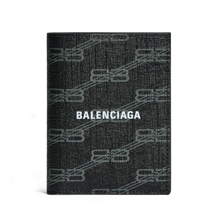 バレンシアガ 財布（メンズ） バレンシアガ BALENCIAGA 2024春夏 メンズ SIGNATURE バーティカル バイフォールドウォレット財布 BB MONOGRAM 【ブラック/グレー 】【送料無料】【正規品】