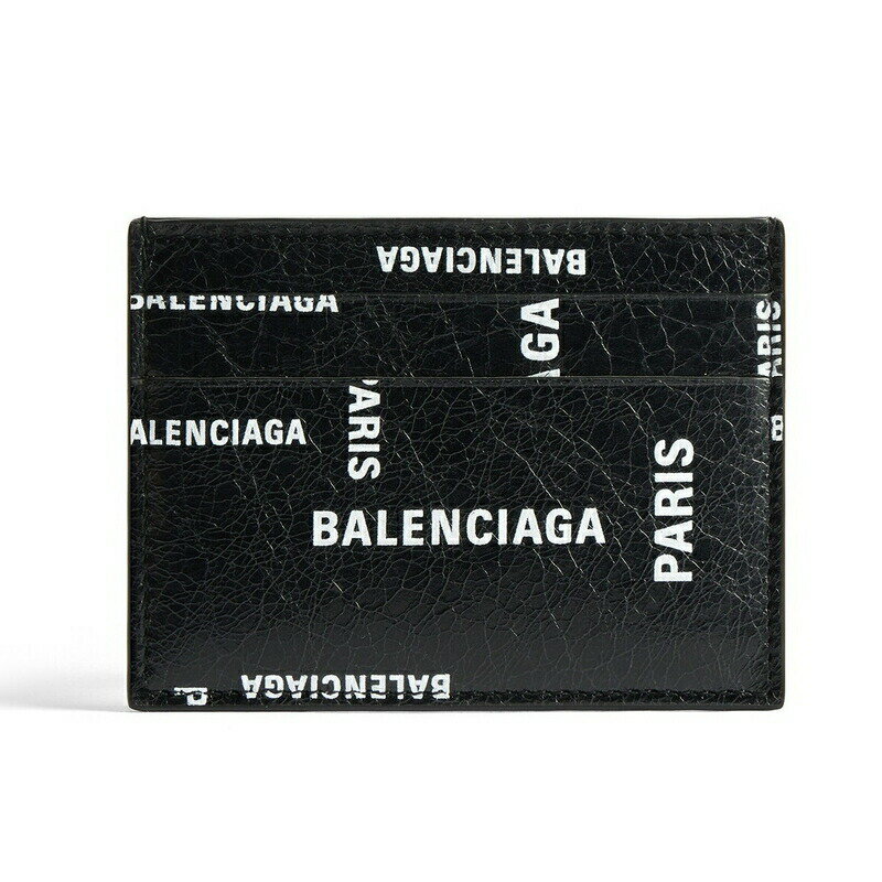 BALENCIAGA(バレンシアガ)はスペインで生まれ、 現在フランス パリを拠点とするファッションブランド。 創始者のクリストバル バレンシアガは、「クチュールの建築家」とも言われ、 立体裁断や完璧な縫製技術からなる、シンプルかつ芸術性の高いスタイルを発表、 ファッション界に多大な影響を与え「モードの巨匠」に。 人気のエディターズバッグを始めニコール愛用のサングラス等、 数々のヒットアイテムが生まれている。 【カラー】ブラック【品番】5943092AAOC1097【仕様】サイズ：横 9.9 x 縦 7.3 x 幅 1 cm Bal Paris allover logoのプリント入りアリーナラムスキン カードホルダー カードスロット x4 紙幣ポケット x1 イタリア製 柔らかい布で拭いてください 素材： ラムスキン Product ID: 5943092AAOC1097 ※ショップ在庫と連動しておりますので、品切れの場合がございます。 予めご了承をお願いします。 ※こちらの商品は、ブランド直営店及び正規代理店からのお取り寄せ商品になります。 ※配送状況等によって、目安より到着が遅れることがございます。