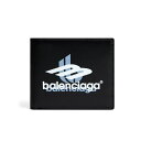 バレンシアガ BALENCIAGA メンズ CASH スクエア フォールド ウォレット 財布 ボックス【ブラック 】【送料無料】【正規品】(4)