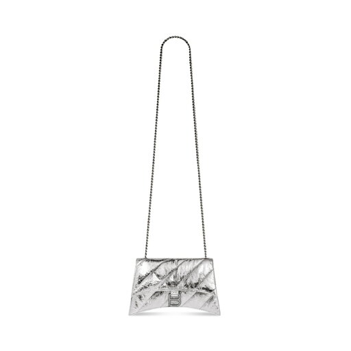 バレンシアガ BALENCIAGA レディース CRUSH XS チェーンバッグ メタリック キルト仕上げ【シルバー 】【送料無料】【正規品】 バレンシアガ BALENCIAGA レディース CRUSH XS チェーンバッグ メタリック キルト仕上げ【シルバー 】【送料無料】【正規品】