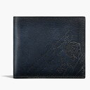 ベルルッティ Berluti マコレ スクリットレザー コンパクトウォレット 財布【indigo denim 】【送料無料】【正規品】