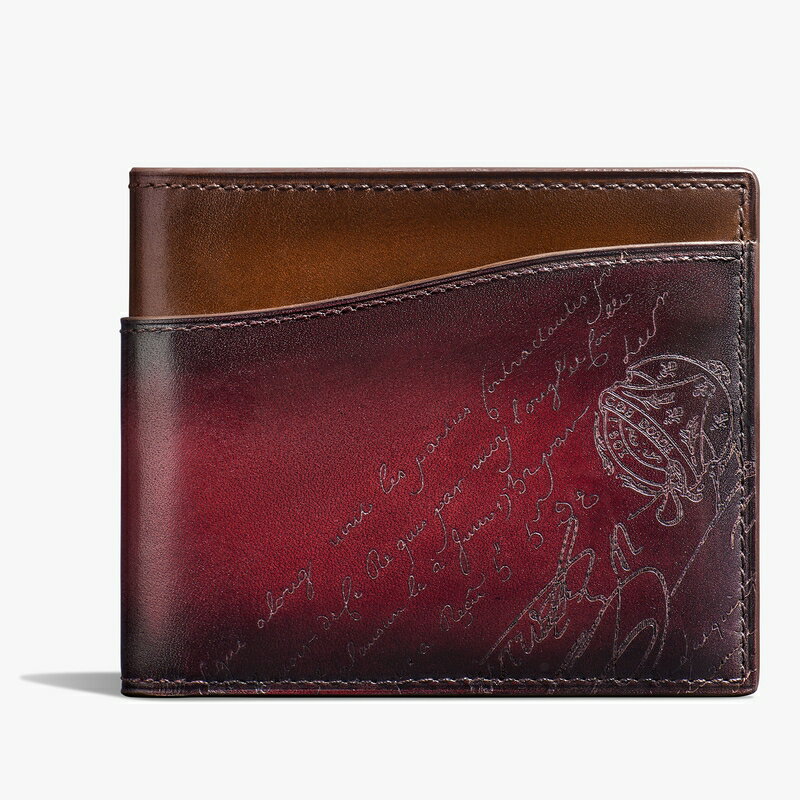 ベルルッティ Berluti マコレ スリム グラディアント スクリットレザー コンパクトウォレット 財布【st emilion + cacao intenso 】【送料無料】【正規品】