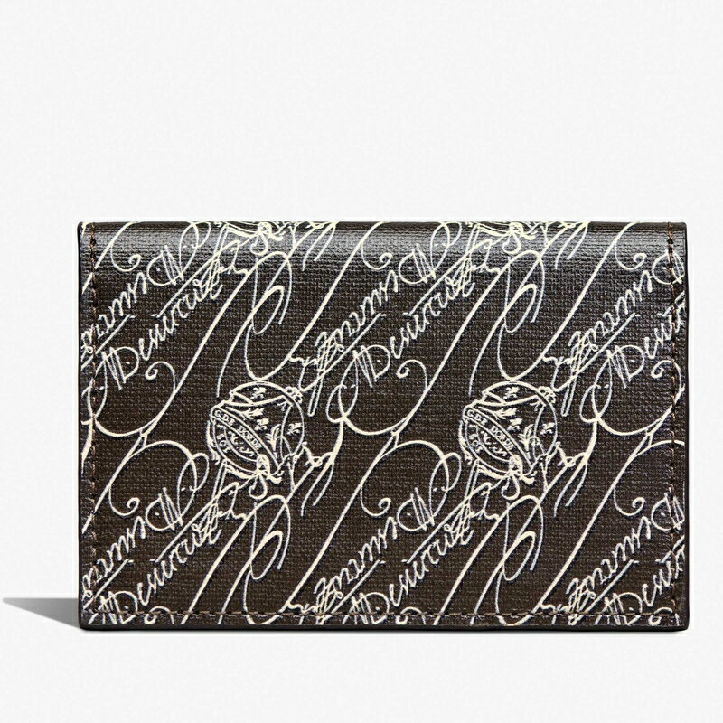 ベルルッティ Berluti インブイア トワル マルブフ カードホルダー【dark brown + maduro 】【送料無料】【正規品】