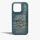 ベルルッティ Berluti スクリットレザー iPhone 15 Proケース【stone denim 】【送料無料】【正規品】