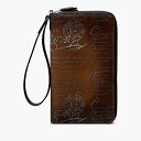 ベルルッティ Berluti タリ スクリットレザー ロングジップウォレット 財布【cacao intenso + silver 】【送料無料】【正規品】