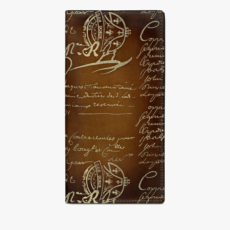 ベルルッティ Berluti サンタル スクリットレザー ジップロングウォレット 財布【cacao intenso + gold 】【送料無料】【正規品】