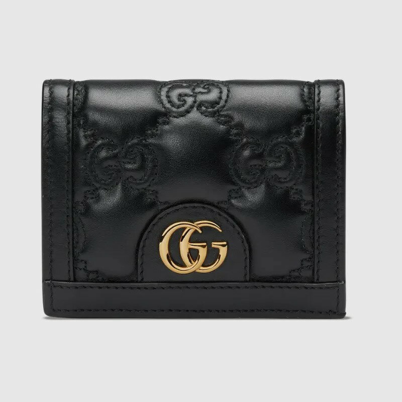 グッチ GUCCI レディース GGマトラッセ カードケース ウォレット 折財布 723786 UM8IG 1000【ブラック 】【送料無料】【正規品】