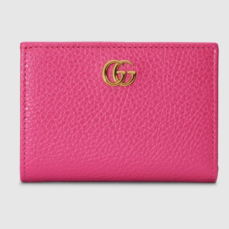 グッチ 革二つ折り財布 レディース グッチ GUCCI レディース ダブルG 二つ折りウォレット 折財布 772738 CAO2G 5744【フューシャピンク 】【送料無料】【正規品】