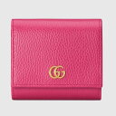 グッチ GUCCI レディース ダブルG レザー ウォレット 折財布 598587 CAO2G 5744【フューシャピンク 】【送料無料】【正規品】