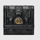 グッチ GUCCI レディース GGマトラッセ カードケース ウォレット 折財布 723799 UM8IG 1000【ブラック 】【送料無料】【正規品】