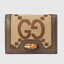 グッチ GUCCI レディース ダイアナ ジャンボGG カードケース 折財布 658244 UKMBT 2572【キャメル＆エボニー 】【送料無料】【正規品】