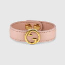グッチ GUCCI レディース ラウンド インターロッキングG ブレスレット【ライトピンクレザー 】【送料無料】【正規品】